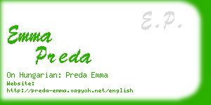emma preda business card